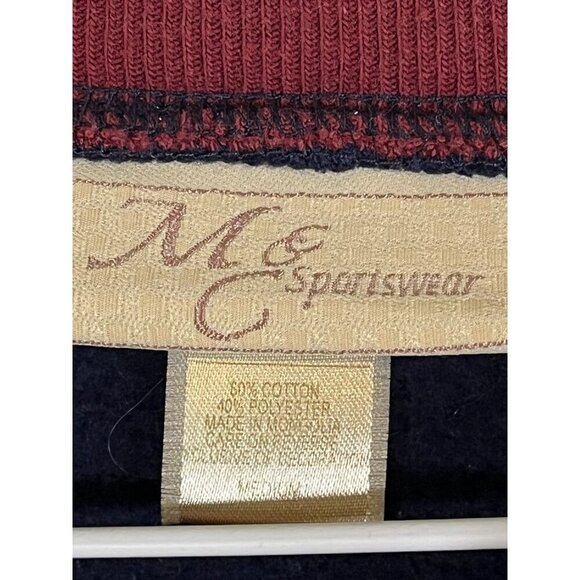 MC Sportswear Sweatshirt M Blue Grandma Festive Holiday Vintage 80s Retro - Picture 2 of 11